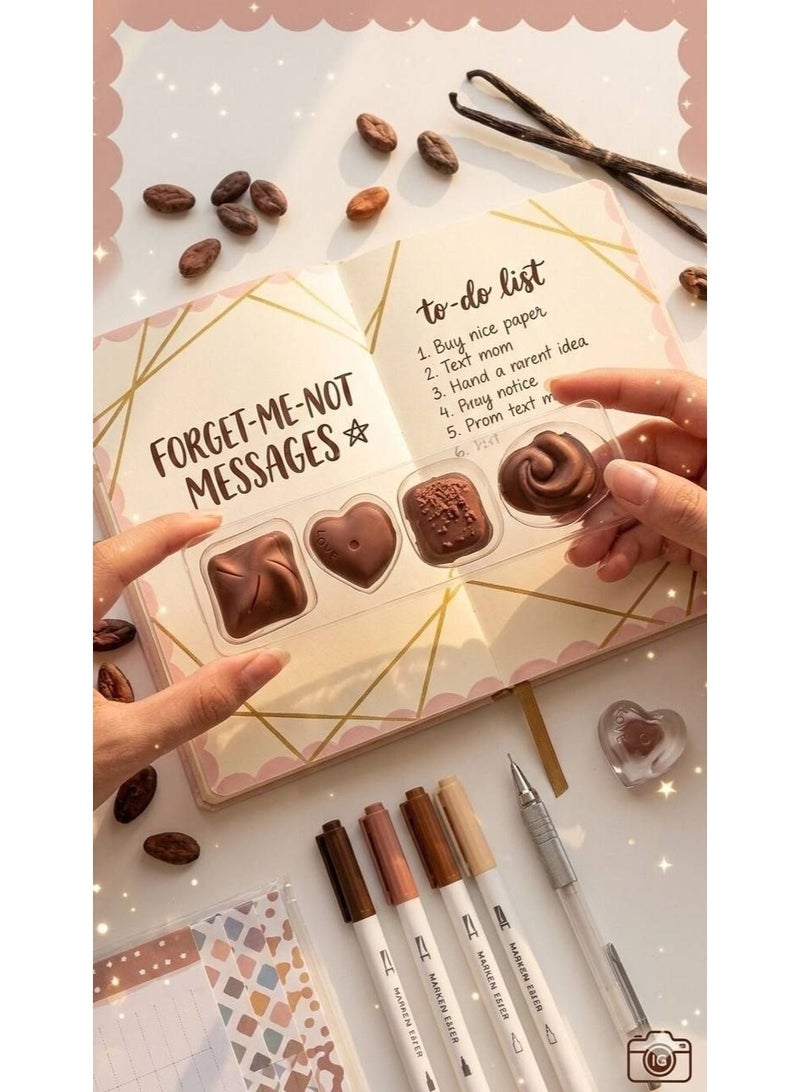 Chocolate eraser in a 3D shape, clean eraser, bag containing 4 pieces, eraser in 4 bags - Image 3