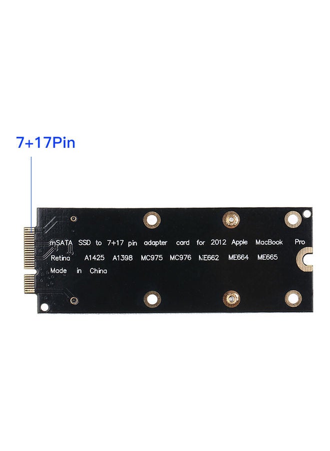 NIBEMINENT mSATA SSD To 7 And 17Pin Adapter Card For 2012 Apple Macbook Pro Retina Black - Image 4