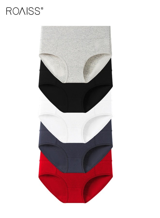 roaiss Cotton High Waist Women's Butt Lifting Panties Plus Size Thickened Compression Sport Bikini - Image 1