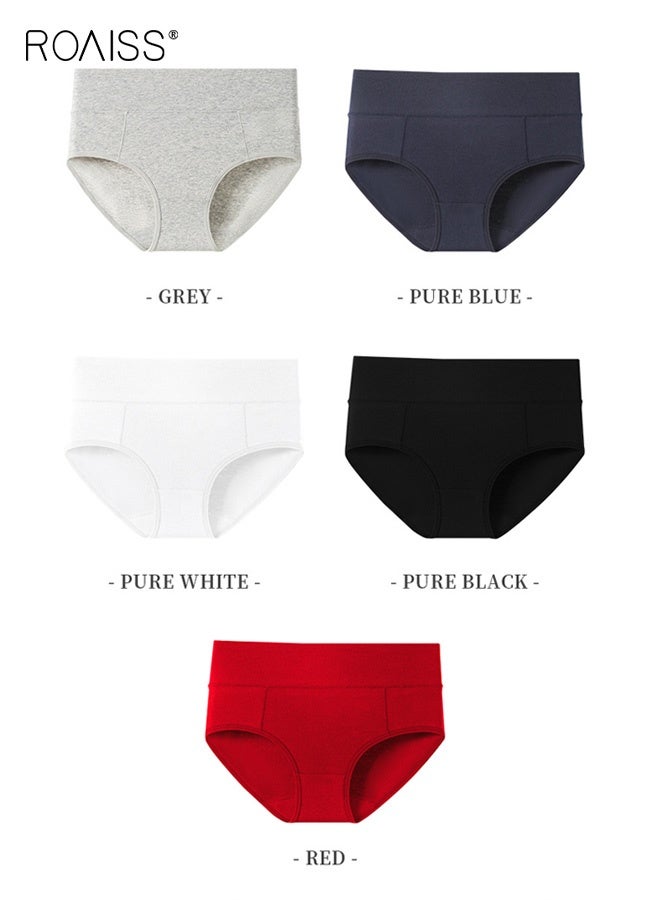 roaiss Cotton High Waist Women's Butt Lifting Panties Plus Size Thickened Compression Sport Bikini - Image 3