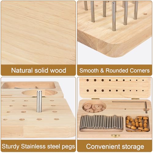 U Tag It Wooden Pegboard for Finger Dexterity, 36-Hole Hand Therapy Peg Board with Multifunctional Test Kit to Improve Fine Motor Skills and Finger Dexterity - Image 5