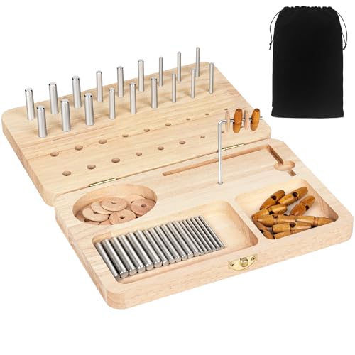 U Tag It Wooden Pegboard for Finger Dexterity, 36-Hole Hand Therapy Peg Board with Multifunctional Test Kit to Improve Fine Motor Skills and Finger Dexterity - Image 1