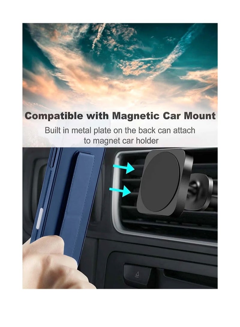 Case Cover For Apple iPhone 16 Pro Max With Magnetic Hand Grip 3 in 1 Blue