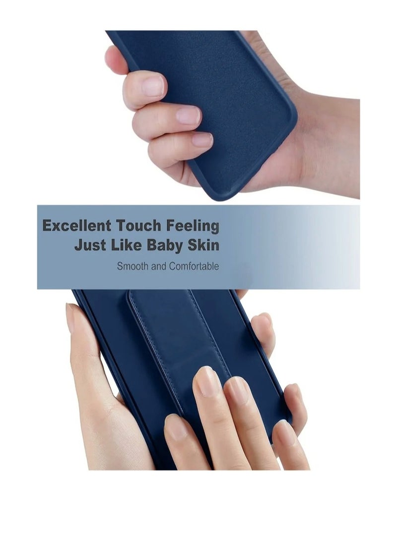 Case Cover For Apple iPhone 16 Pro Max With Magnetic Hand Grip 3 in 1 Blue