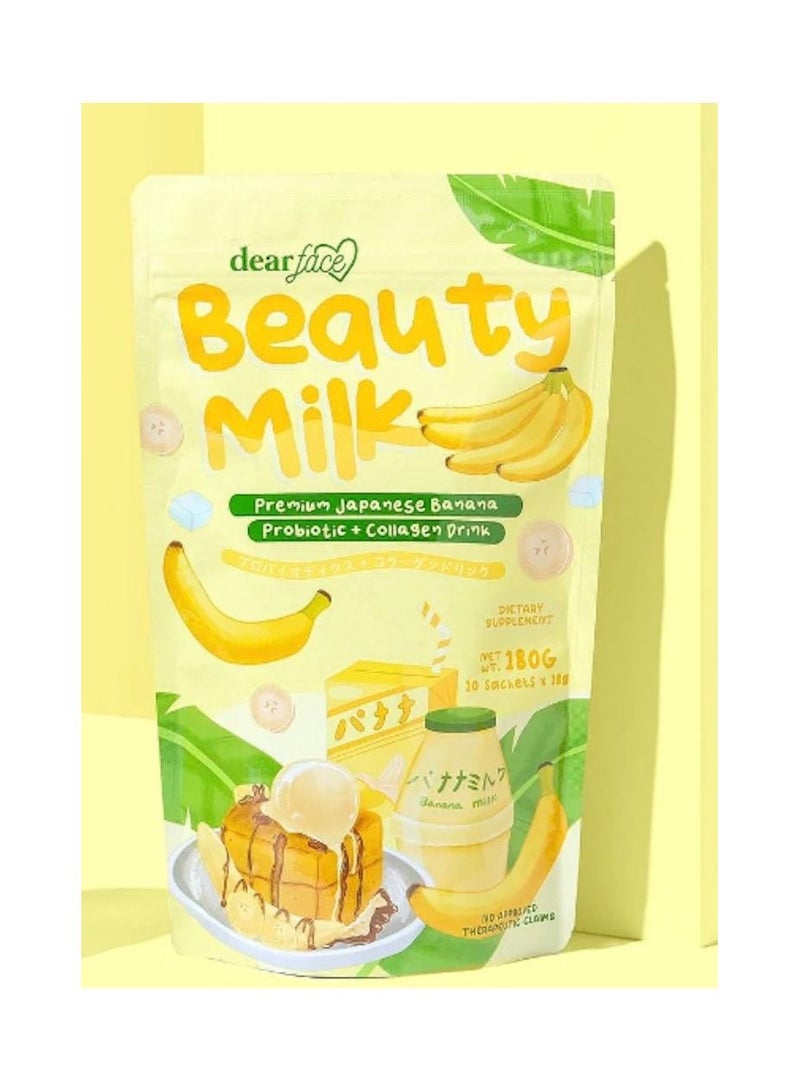 Dear Face Beauty Milk Premium Japanese Banana Probiotic + Collagen Drink - Image 2