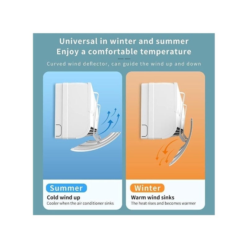 Air Conditioner Diffuser Deflector – Wall-Mounted Retractable Wind Guide, Adjustable Anti-Blowing Airflow Direction Controller for Home & Office - Image 4