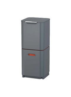 Joseph Joseph Intelligent Totem Dual Compartment Aluminum Trash Can Grey 40 L  - Image 1