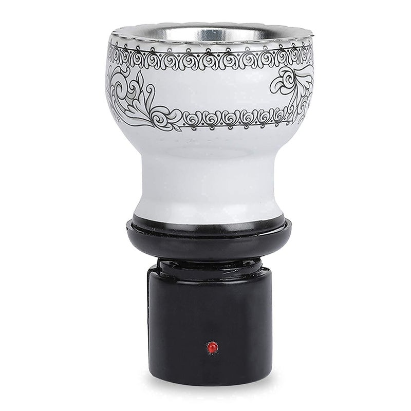 90 Degree Shock Proof Electric Aroma Camphor Diffuser for Home Fragrance Kapoor Dani Incense Holder Oil Burner Mix Colours 8x7 cmCeramic RoundWhite - Image 5