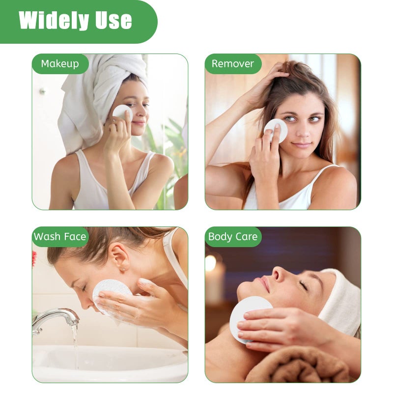 Luxiv 120 Pcs Facial Sponge Compressed, Luxiv Face Cleansing Sponge Estheticians Compressed Makeup Facial Sponge Round Wash Face Sponges for Women Compress Exfoliating Removal Sponge (White) - Image 5