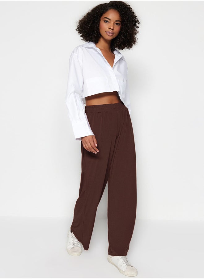 Brown Wide Leg/Relaxed Cut High Waist Stretchy Trousers TWOSS23PL00129 - pzsku/ZCF6218469C35E0DDB7C1Z/45/_/1739718240/cc84967f-d7cf-4375-9f30-b7690dad9106