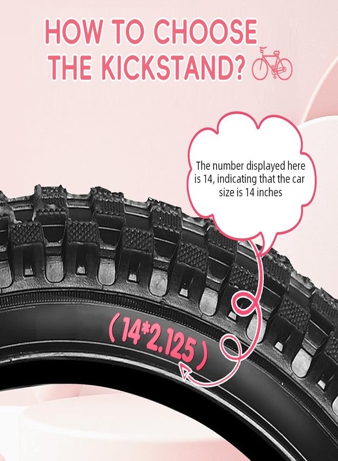 برو بيروس مسند دراجة أطفال من بروبيروس® لعجلات مقاس 20 بوصة، مسند معدني مقوى مانع للانزلاق مزود بنابض، طوله 10.43 بوصة، مسند دراجة بديل لدراجة الأطفال، ملحق لتعديل الدراجة، لون وردي - Image 3