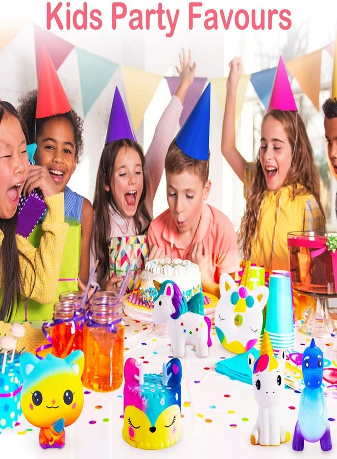 Osowake Soft Toy Gift, 6 Pack Unicorn Horse, Dinosaur, Cat, Doughnut, Cake, Large Animal Squeeze Kawaii Toy, Soft Toy, Creamy Soft Stress Relief Sensory Fidget Toy, Holiday Gift for Children - Image 4