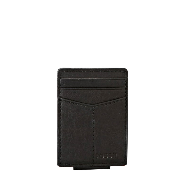 Fossil Men's Ingram Leather Magnetic Card Case with Money Clip Wallet, Black, (Model: ML3235001) - Image 3