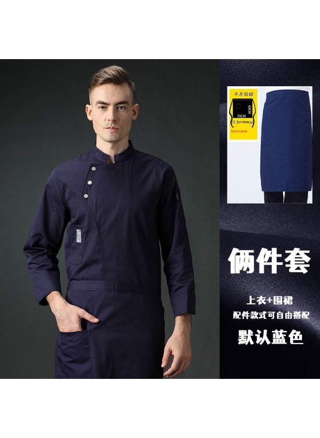 NIBEMINENT Shirt Jaket Barber Breathable Short Coat Sleeve Uniform  Wear Restaurant Sushi Chef Costumes Waiter Kitchen Cook  - Image 1