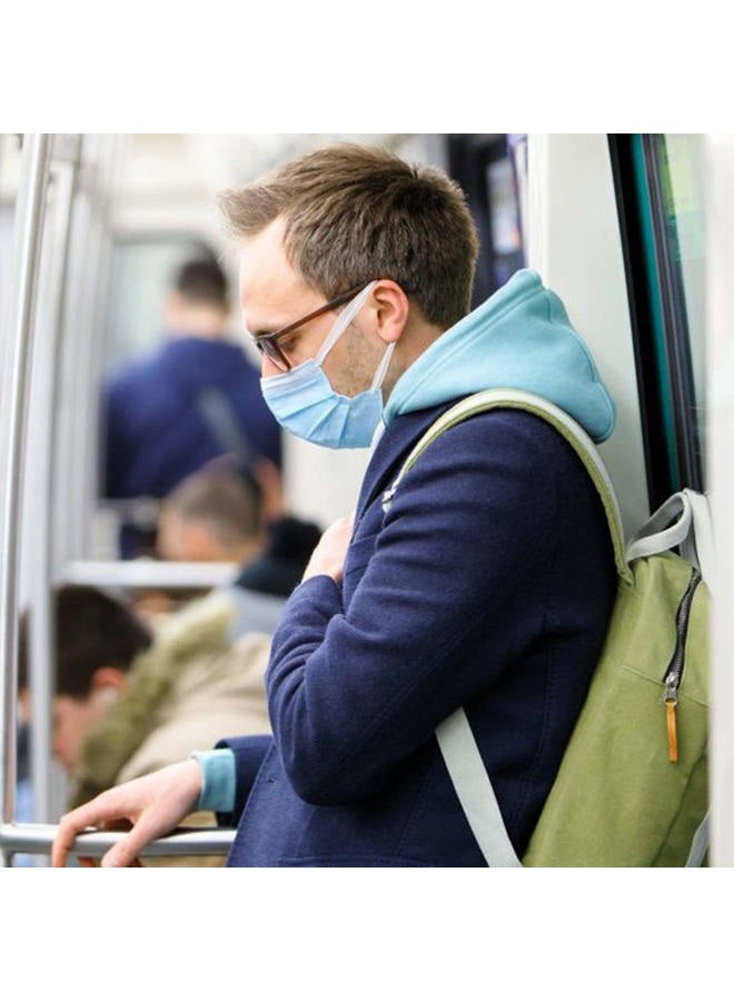 Wish Disposable Face Masks , Pack of 50, Wide Ear loop For Extra Comfort, 3 Ply, Ships from USA - Image 3