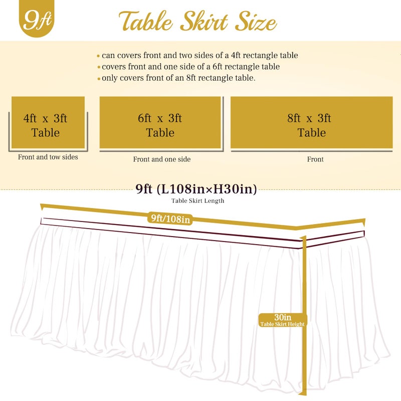 Suppromo 9ft Pink and Blue Gender Reveal Table Skirt Tulle Tutu Table Clothes Cover for Baby Shower Boy or Girl Birthday Party Wedding Cake Table Decorations - Image 4