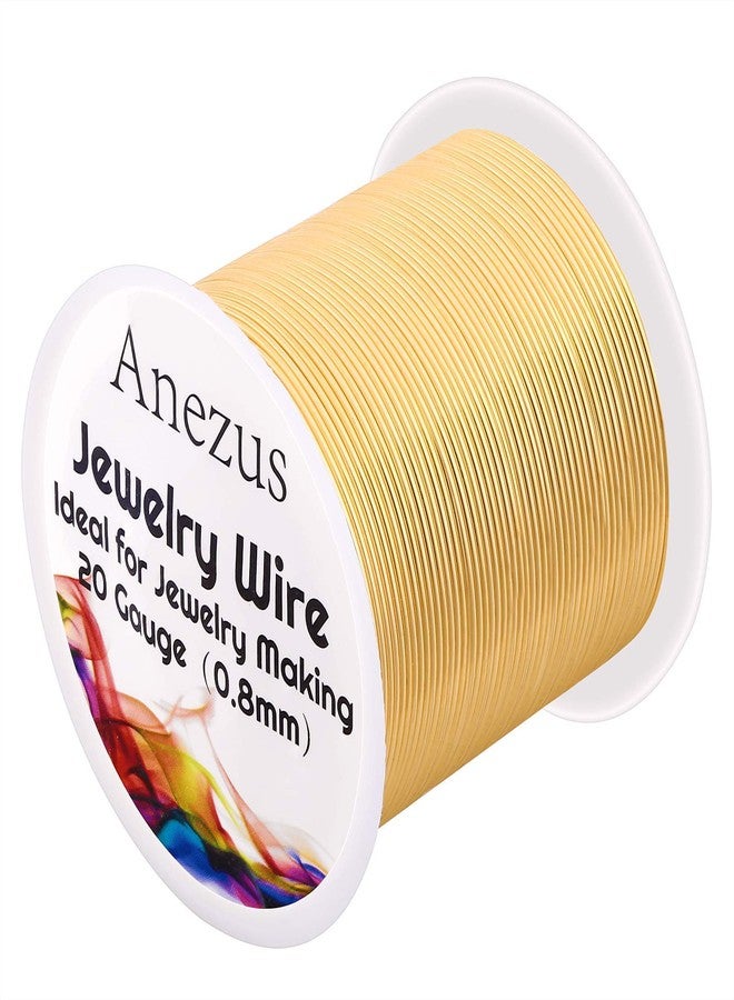 anezus 20 Gauge Jewelry Wire, 28 Yards Craft Wire Tarnish Resistant Copper Beading Wire for Jewelry Making Supplies and Crafting(KC Gold) - Image 1