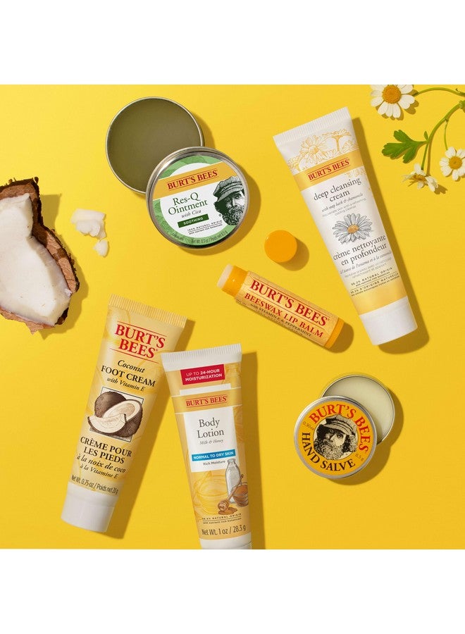 بيرتس بيز هدايا عيد الميلاد من بيرتس بيز، 6 منتجات لحشو الجوارب، مجموعة هدايا صغيرة خالدة - مرطب شفاه أصلي من شمع العسل، كريم للقدمين بجوز الهند، لوشن للجسم بالعسل والحليب، كريم تنظيف عميق، مرهم ريس-كيو ومرهم لليدين - Image 3