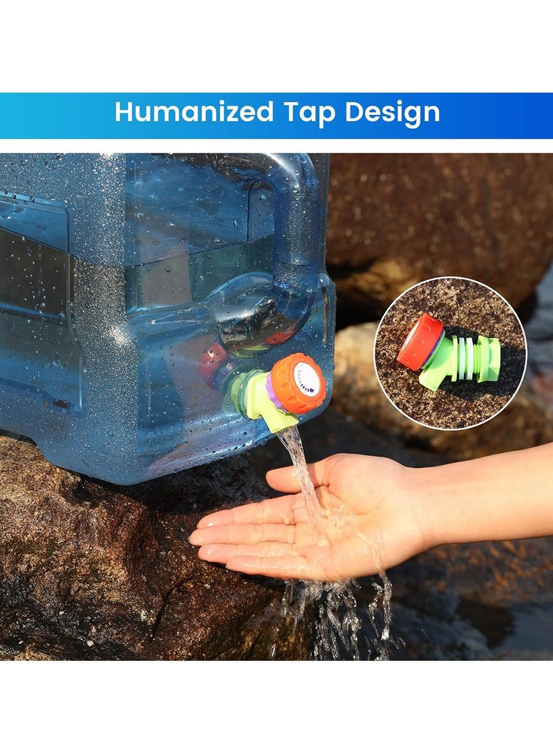 توبيز توبّي – جيري كان 15 لتر لحفظ المياه الخارجية، بلاستيك غذائي HDPE خالي من BPA، أزرق، محمول، سهل التنظيف، مقاوم للحرارة العالية للرحلات والتخييم - Image 4