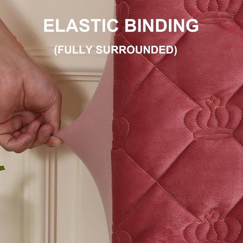 Bean,200cm/78.7inches,Stretchable Bed Cover Washable Bed Slipcover Thicken Cotton Bed Backrest Cover Dustproof Cover Full Headboard Cover Suitable for All Kinds of Headboards - Image 4