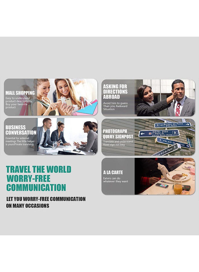 Generic - Language Translator Device Portable Voice Interpreter in 137 Languages Real-time 2-WAY Voice Translator Support Recording Text Translate Photo Translating Chinese/English/Japanese/Korean - Image 1