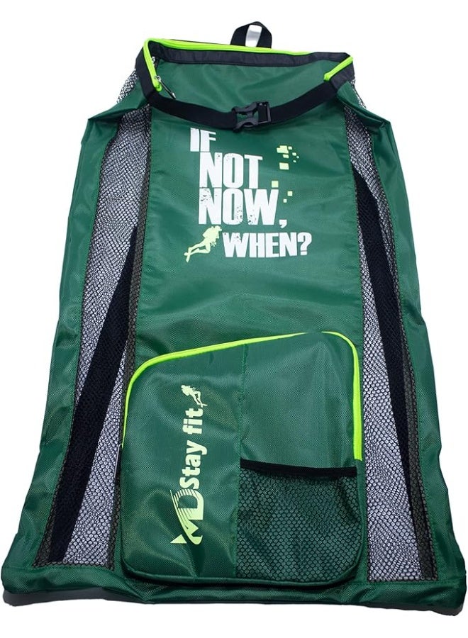 MD Stay Fit MD StayFit Sports Backpack, Large Swimming original Bag, green - Image 1