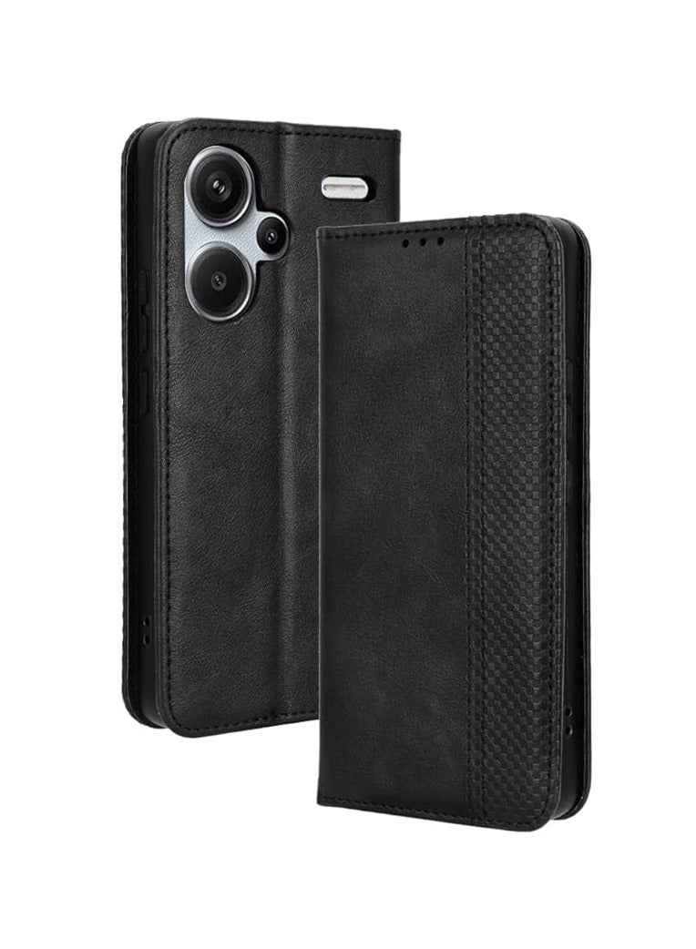 general The leather phone case is compatible with the Xiaomi Redmi Note 13 Pro Plus 5G and is compatible with the Xiaomi Redmi Note 13 Pro Plus 5G phone case with leather flap wallet case - Image 1