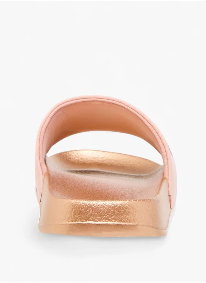 Celeste Womens Typographic Detail Slides
