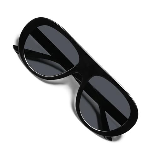 VANLINKER Retro Aviator Sunglasses for Women Chic Classic 70s Vintage Trendy 2026 Chunky Sun Glasses VL9865,Black - Image 1