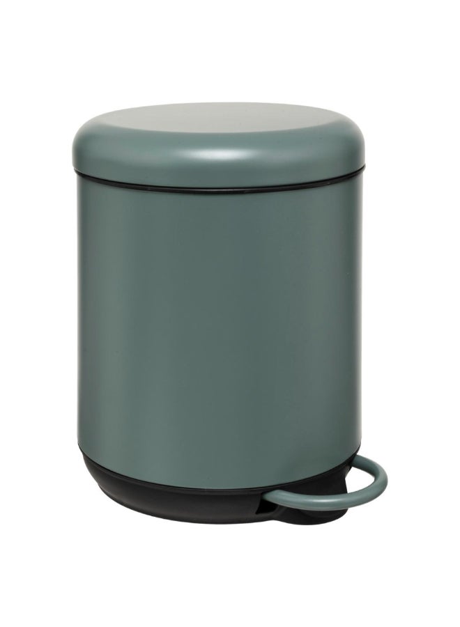 Five Simply Smart Duo Bathroom Waste Pedal Bin Ficus Green and Black 5 L 200170B - Image 1