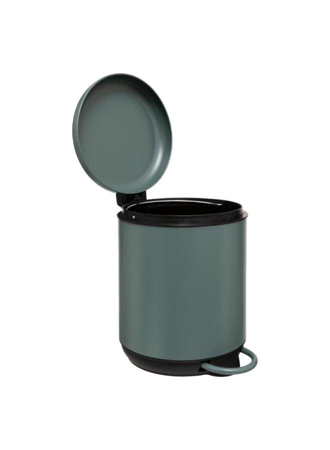 Five Simply Smart Duo Bathroom Waste Pedal Bin Ficus Green and Black 5 L 200170B - Image 2