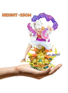 Blue Aura Blue Aura Monkey D Luffy Gear 5 Action Figure Height-23cm Multicolour PVC | Luffy Bunny  - Image 3