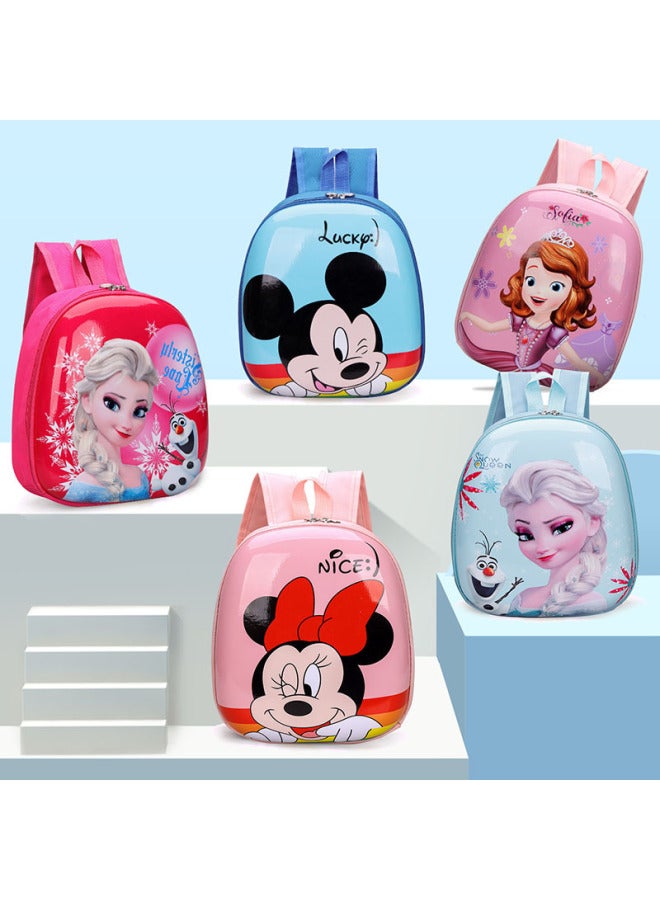 Kindergarten Boys And Girls Schoolbag 2023 Eggshell Bag Children's Baby School Cartoon Backpack Princess Aisha Backpack-Color:Style One - Image 2