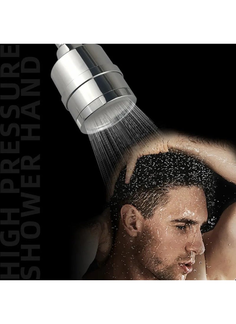 BATH GURU BATH GURU ABS 15Stage Filtration Shower Head for Bathroom Water Softener Shower Head with MultiLayer Filtration for Hair Skin Care Chrome Plated Head Only  - Image 4