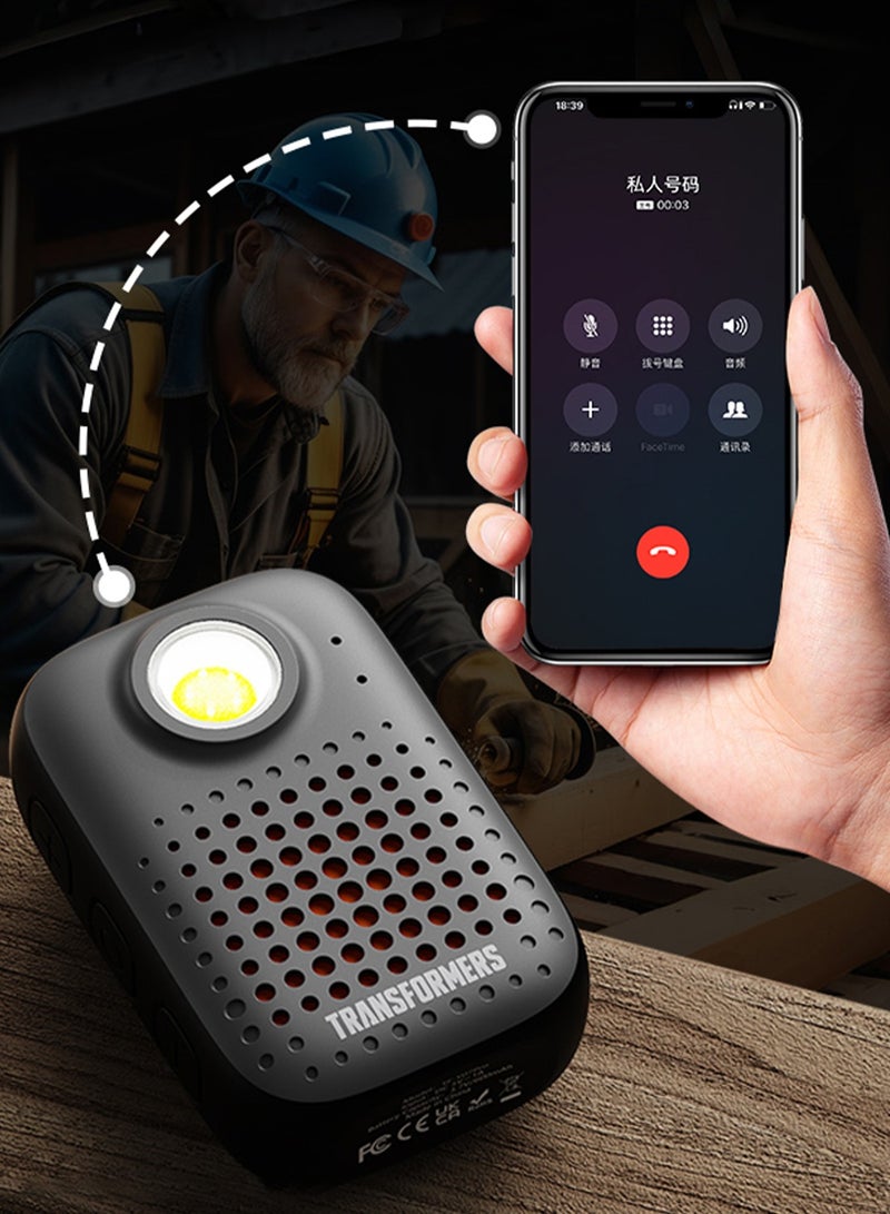 TRANSFORMERS TF-Y07 PRO Wireless Bluetooth Speaker, 5H Playtime, Magnetic Suction, IP67 Waterproof, Bluetooth V5.4 with Lighting Effects – Black - Image 3