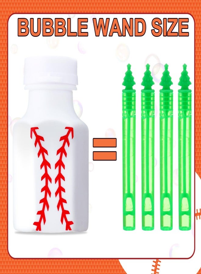 Seenelling 24 Pack Bulk Baseball Bubble Wands Baseball Party Favors Ball Theme Birthday Party Supplies Bag Stuffers Supplies Decorations Prize Gift for Outdoor - Image 3