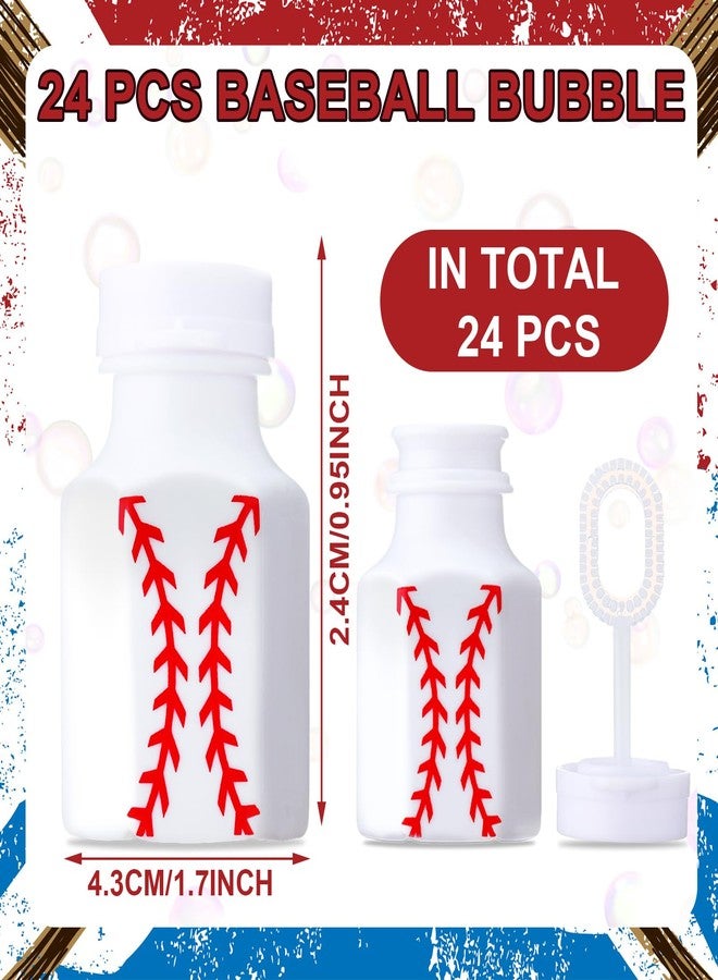Seenelling 24 Pack Bulk Baseball Bubble Wands Baseball Party Favors Ball Theme Birthday Party Supplies Bag Stuffers Supplies Decorations Prize Gift for Outdoor - Image 2
