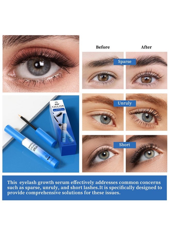 QIC - Lash Serum - 4Ml Eyelash Enhancing Serum, W3W Eyelash Serum For Eyelash Thicker, Stronger, Longer Suitable For Lashes & Brows（Light Blue） - Image 1