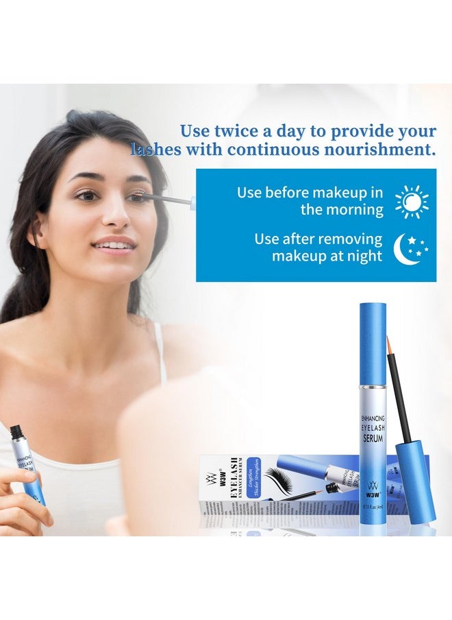 QIC - Lash Serum - 4Ml Eyelash Enhancing Serum, W3W Eyelash Serum For Eyelash Thicker, Stronger, Longer Suitable For Lashes & Brows（Light Blue） - Image 1