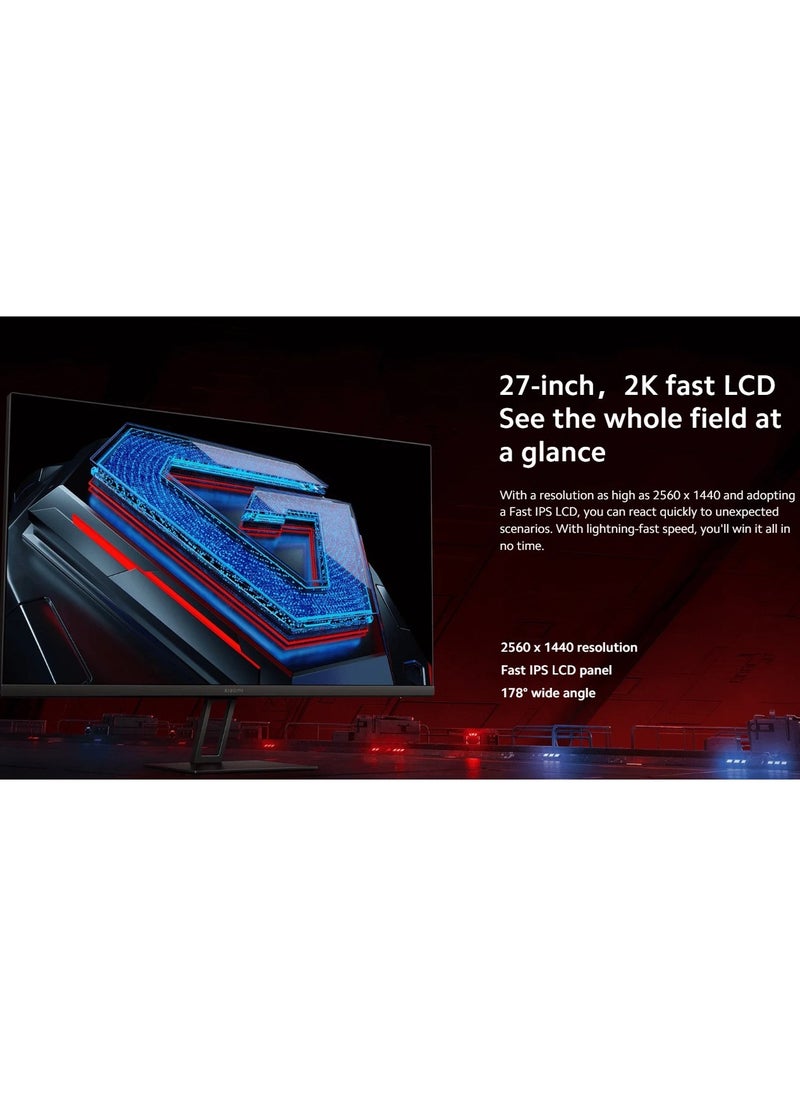 MONITOR - Xiaomi 2K Gaming Monitor G27Qi | 27-inch fast LCD | 180Hz high refresh rate | TÜV Low Blue Light Certification | Fast IPS LCD panel | Black - Image 1