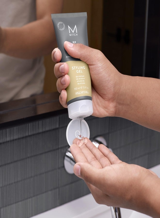 MITCH by Paul Mitchell Steady Grip Hair Gel for Men, Medium Hold & Shine, For All Hair Types, Especially Fine to Medium Hair, 5.1 fl. oz. - Image 4