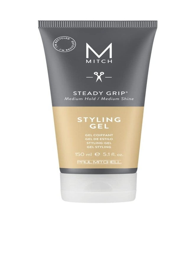 MITCH by Paul Mitchell Steady Grip Hair Gel for Men, Medium Hold & Shine, For All Hair Types, Especially Fine to Medium Hair, 5.1 fl. oz. - Image 1