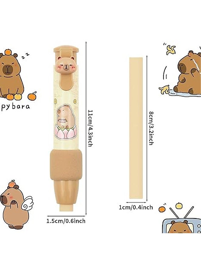Photon 4Pcs Retractable Click Eraser, Cute Pen Shaped Erasers, Press Type Mechanical Eraser for Kids Boys Girls Students Painting Writing School Supply Stationery - Image 2