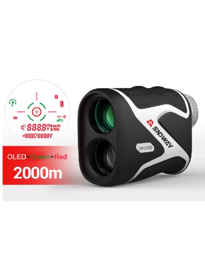 بلو فاير مقياس المسافات للجولف – تلسكوب محمول OLED بدقة عالية يصل حتى 2000 متر، قياس سرعة الأهداف، تصميم خفيف ومحمول مثالي للجولف، الصيد، والأنشطة الخارجية - Image 4