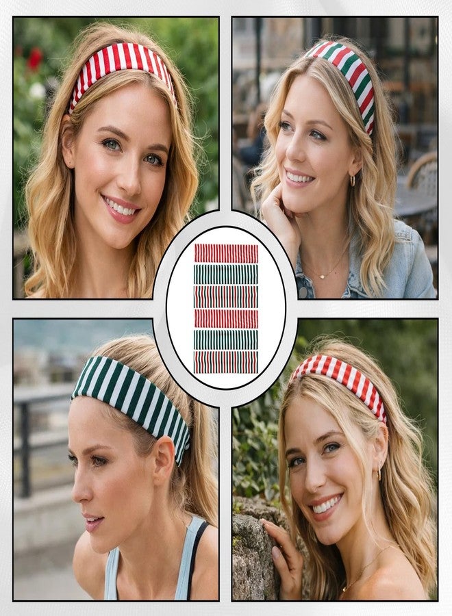 CZFSWT 6Pcs Striped Headbands for Women, Stretchy Headband, Wide Headbands for Women Suitable for Daily Dressing, Holiday Parties and Gift Giving - Image 5