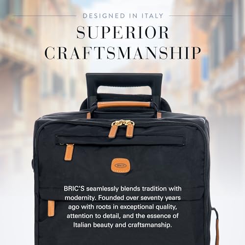 Bric's X Travel - Carry-On Luggage Bag with Spinner Wheels - 21 Inch - Luxury Luggage Bag - Black - Image 4