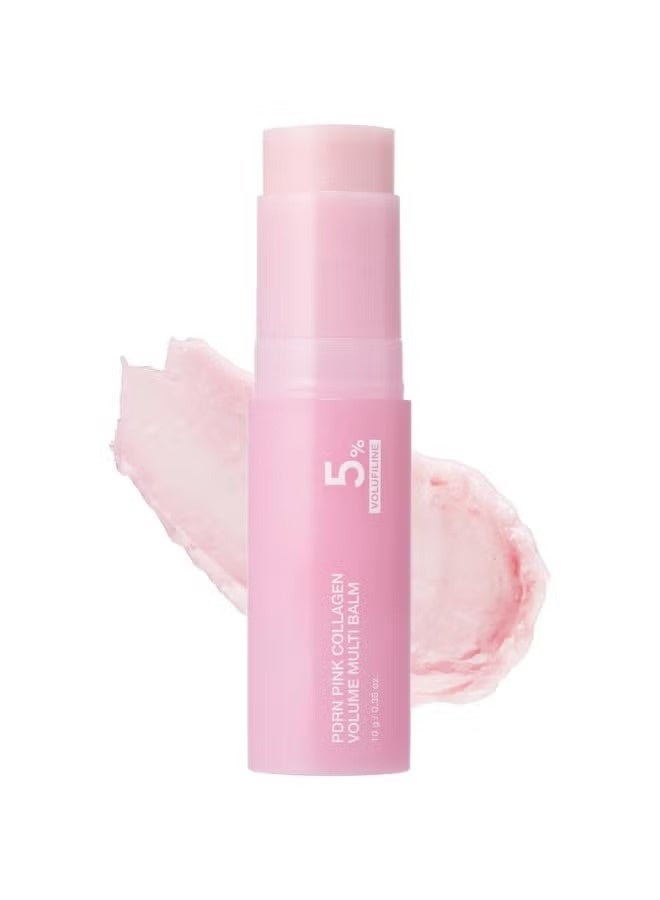 PDRN Pink Collagen Volume Multi Balm Stick | Volufiline, PDRN, NAD, Collagen | Face Body Balm for Under-Eyes, Neck, Forehead, Smile Lines, Lips | Plumping, Radiance, Line Care - Image 1