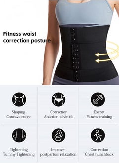 Fazza Waist Slimming Belt, Waist Tightening Belt, Women's Breathable Stretch Tights Waist Trainer Girdle Body Shaper (Black)  - Image 4