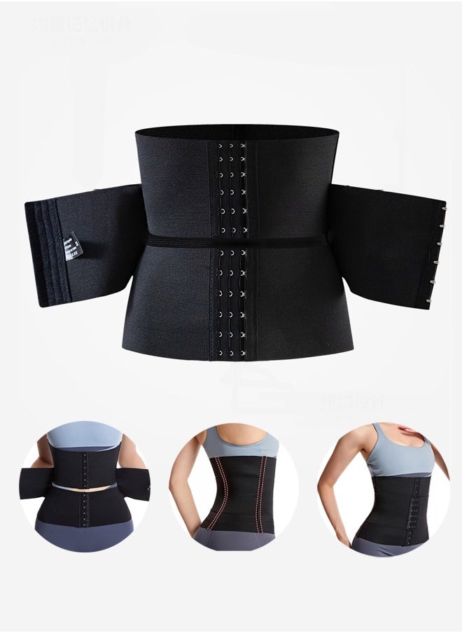 Fazza Waist Slimming Belt, Waist Tightening Belt, Women's Breathable Stretch Tights Waist Trainer Girdle Body Shaper (Black)  - Image 1