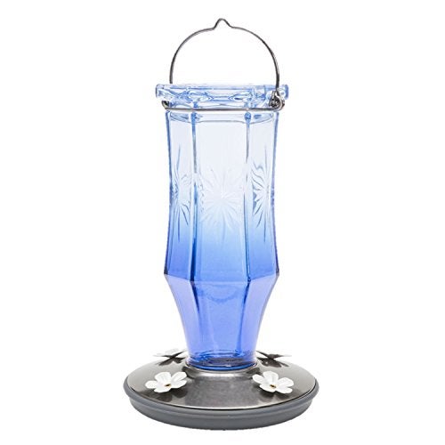 Perky-Pet Sapphire Starburst Vintage Glass Hummingbird Feeder 8129-2 - Image 1